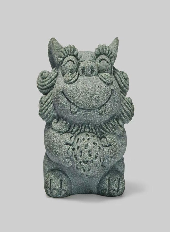 livelyfish Fish Tank Fu Foo Dogs Statues A Pair of Asian Japanese Bonsai Figurines Sandstone Lion Sculpture for Aquarium, Garden Decorations, S - Image 5